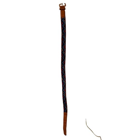 Free People Embroidered Leather Belt - Size L - Picture 3 of 4